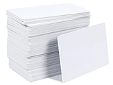 OrsonLew.com photo of a stack of blank white PVC cards